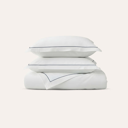 Serene Duvet Cover Set - with Stitch in Slate - King