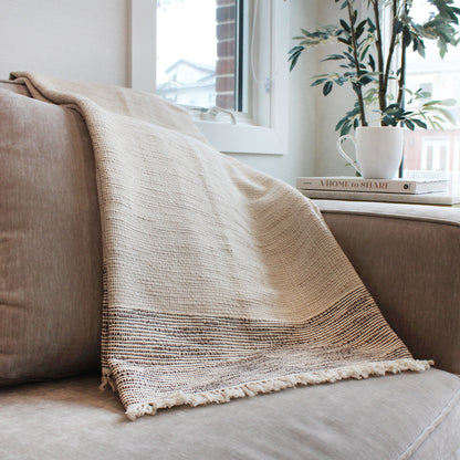 Ancestry Throw Blanket - Pebble and Espresso