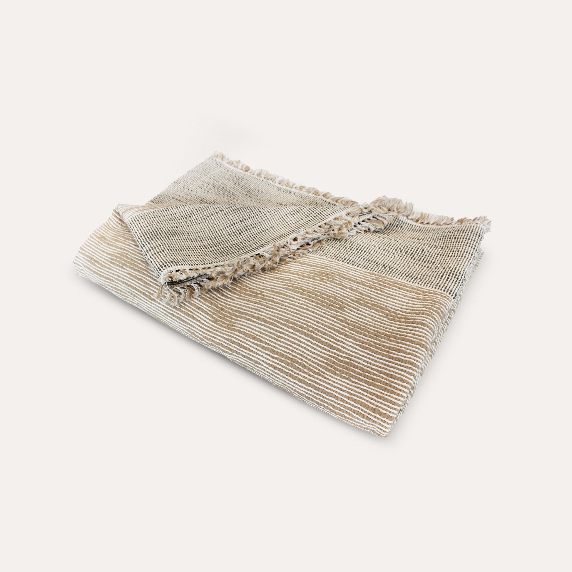 Ancestry Throw Blanket - Golden Sand and Olive Grove