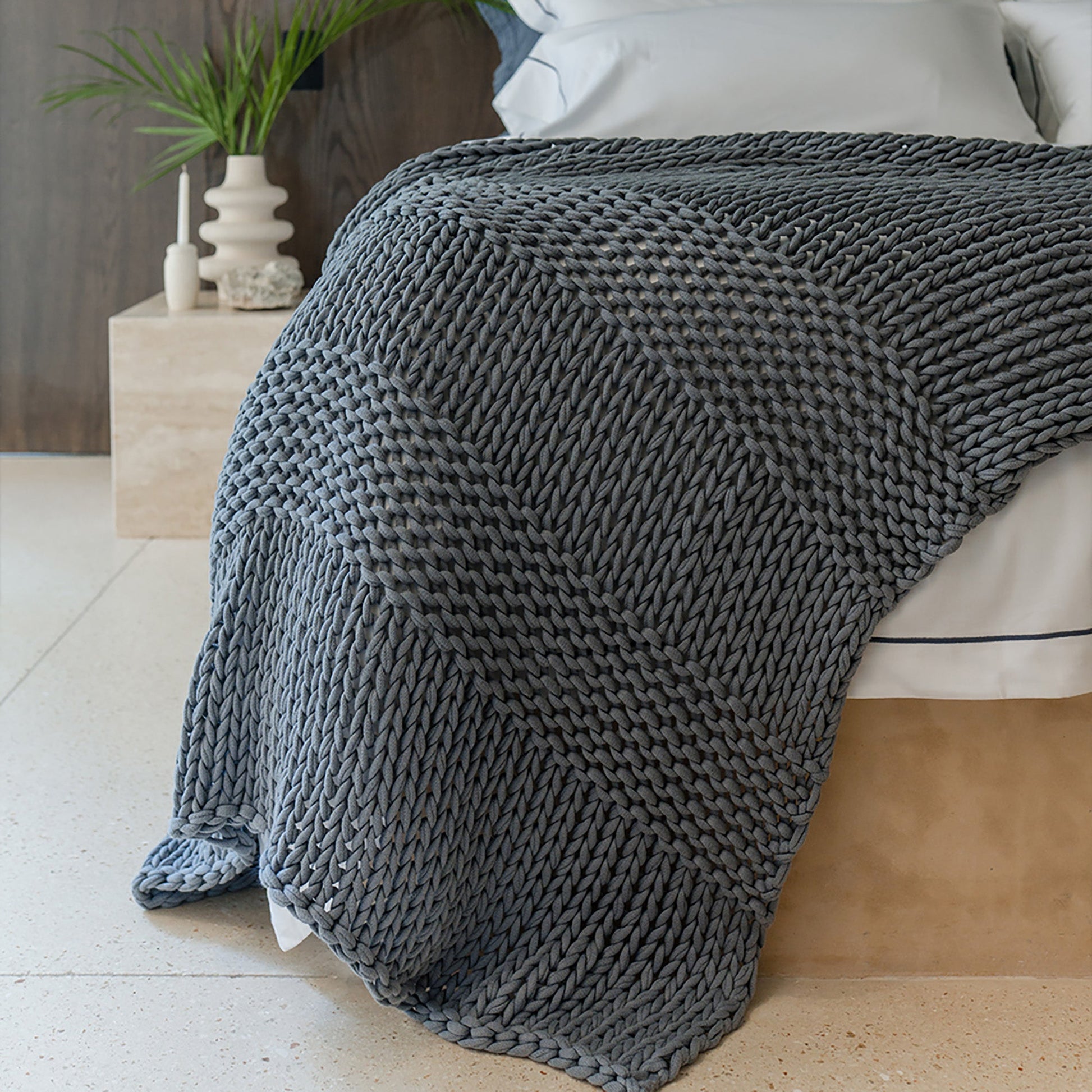Still Throw Blanket - in Chestnut