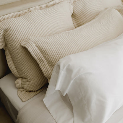 Murmur Pillow Sham - in Flax - King