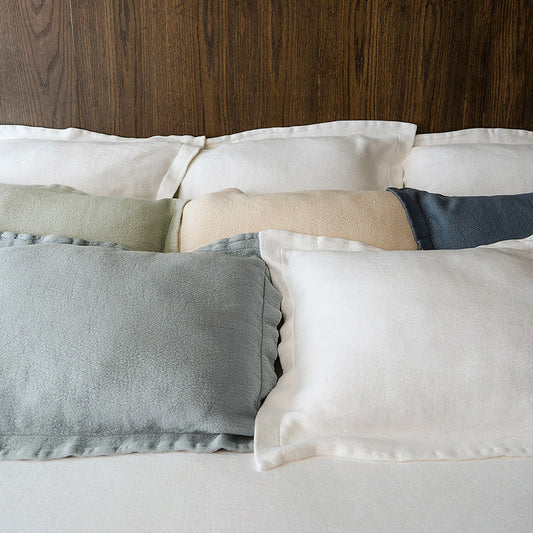 Waves Pillow Sham - in White - Standard