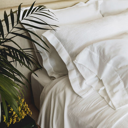 Waves Pillow Sham - in Flax - King