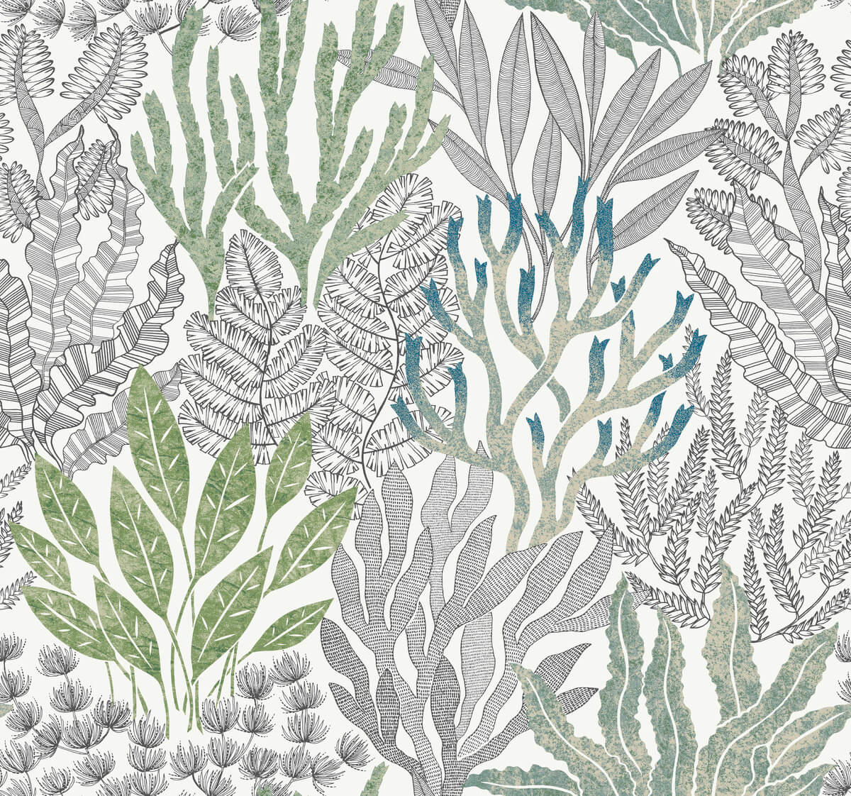 Coral Leaves Wallpaper