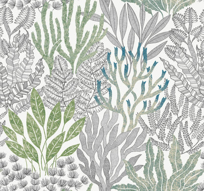 Coral Leaves Wallpaper