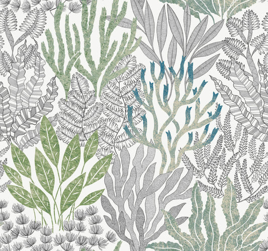 Coral Leaves Wallpaper