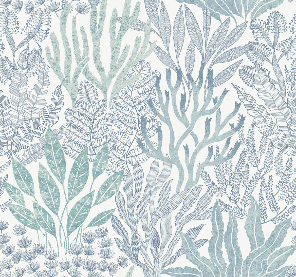 Coral Leaves Wallpaper