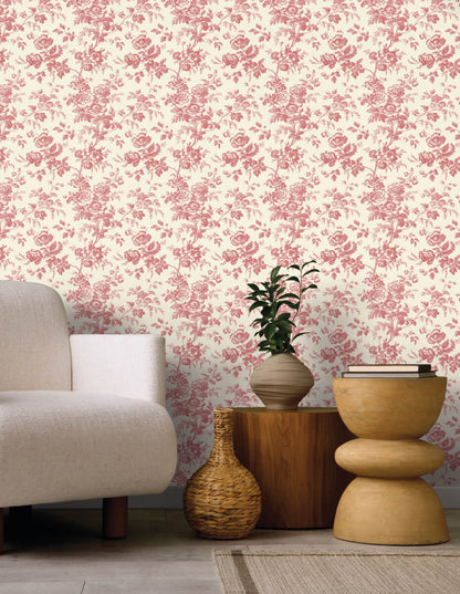Anemone Toile Wallpaper