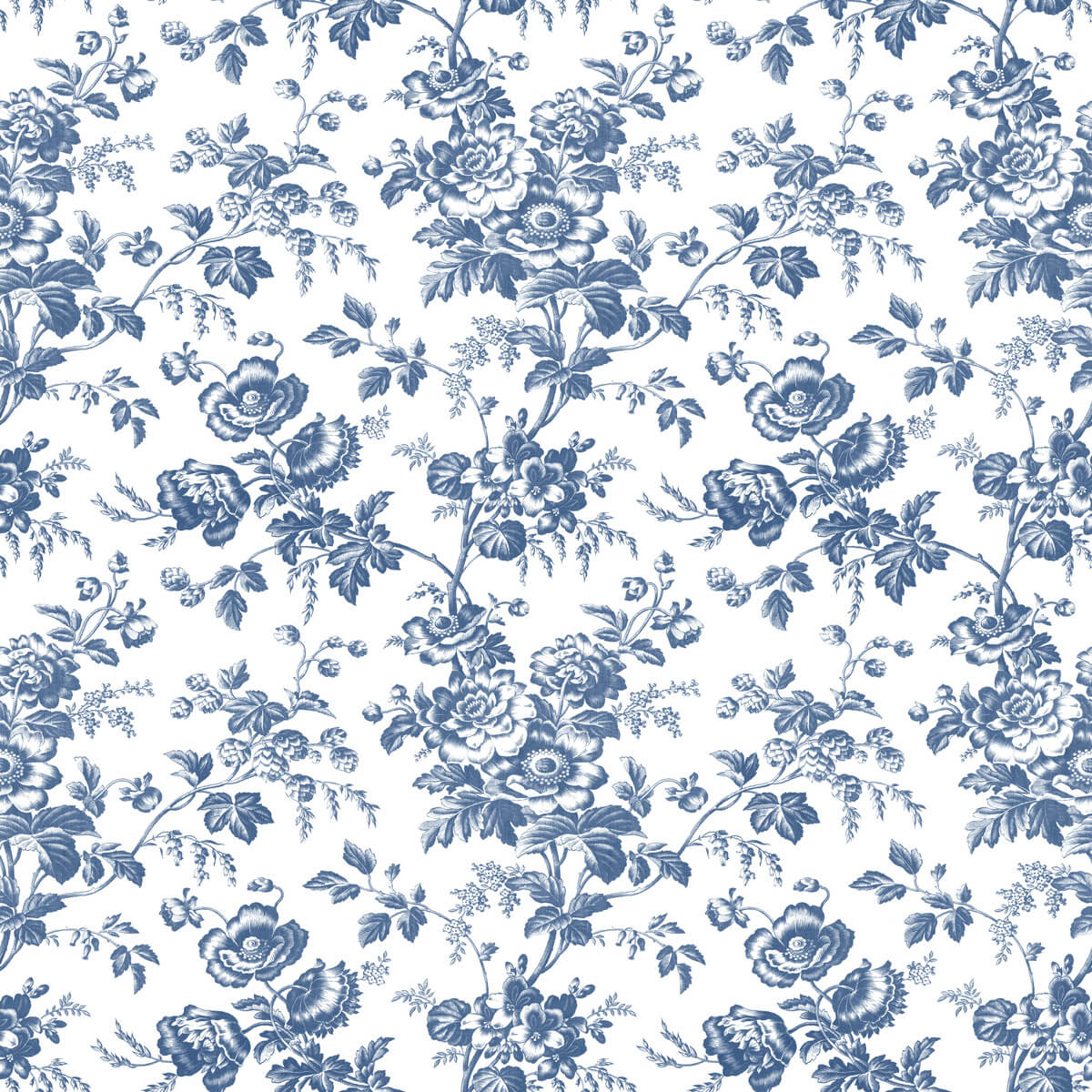 Anemone Toile Wallpaper
