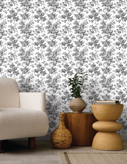 Anemone Toile Wallpaper