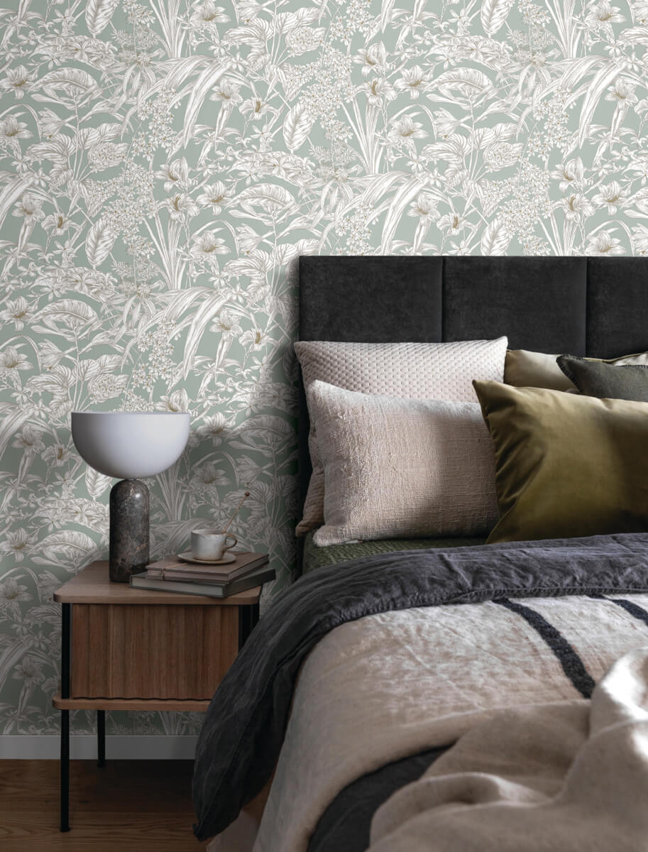 Orchid Conservatory Toile Wallpaper