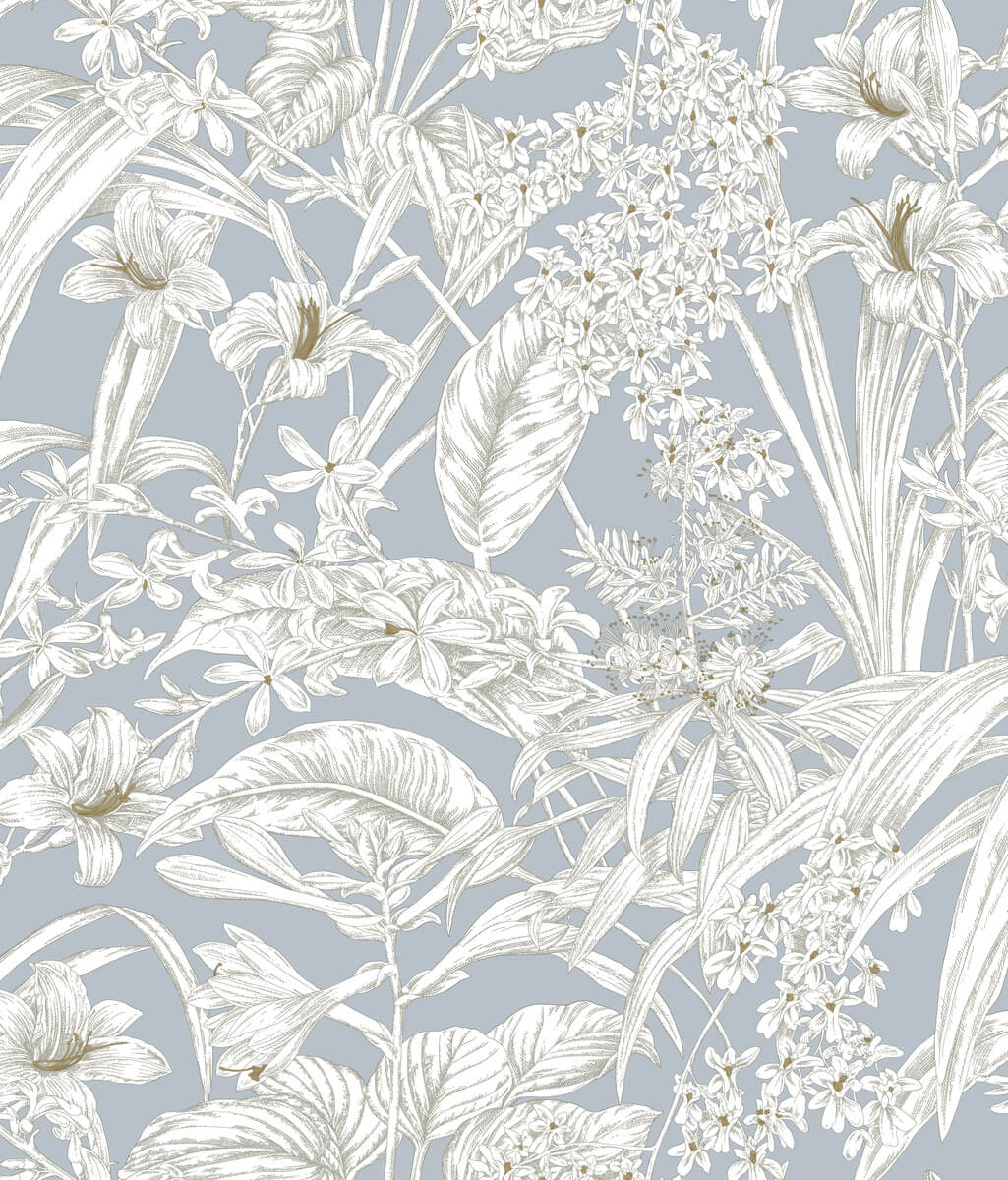 Orchid Conservatory Toile Wallpaper