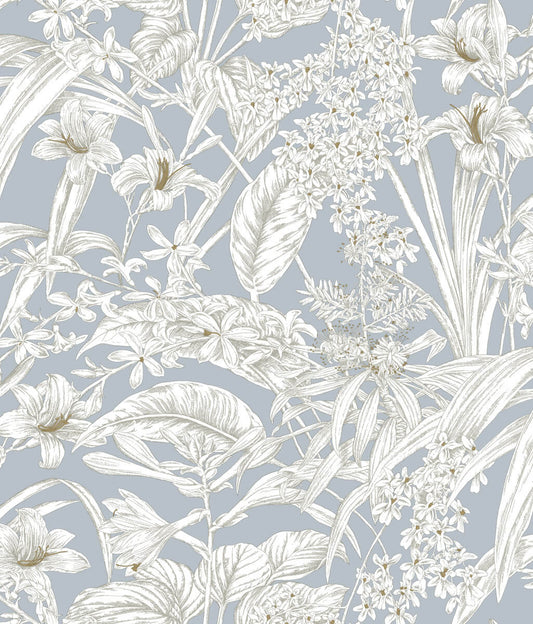 Orchid Conservatory Toile Wallpaper