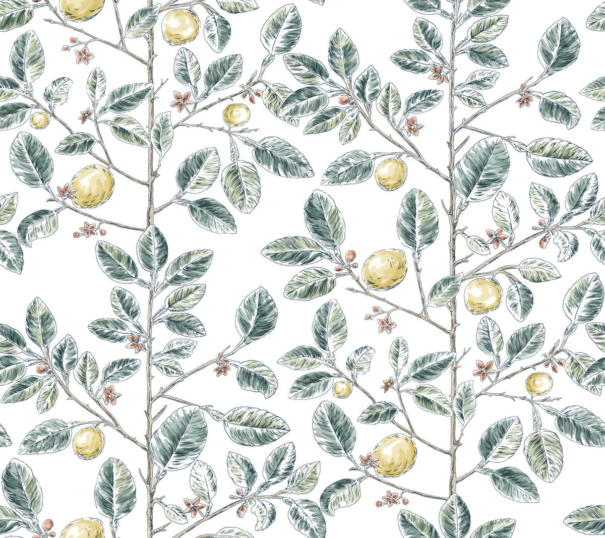 Limoncello Toile Wallpaper