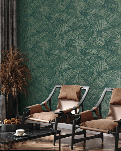 Palm Cove Toile Wallpaper