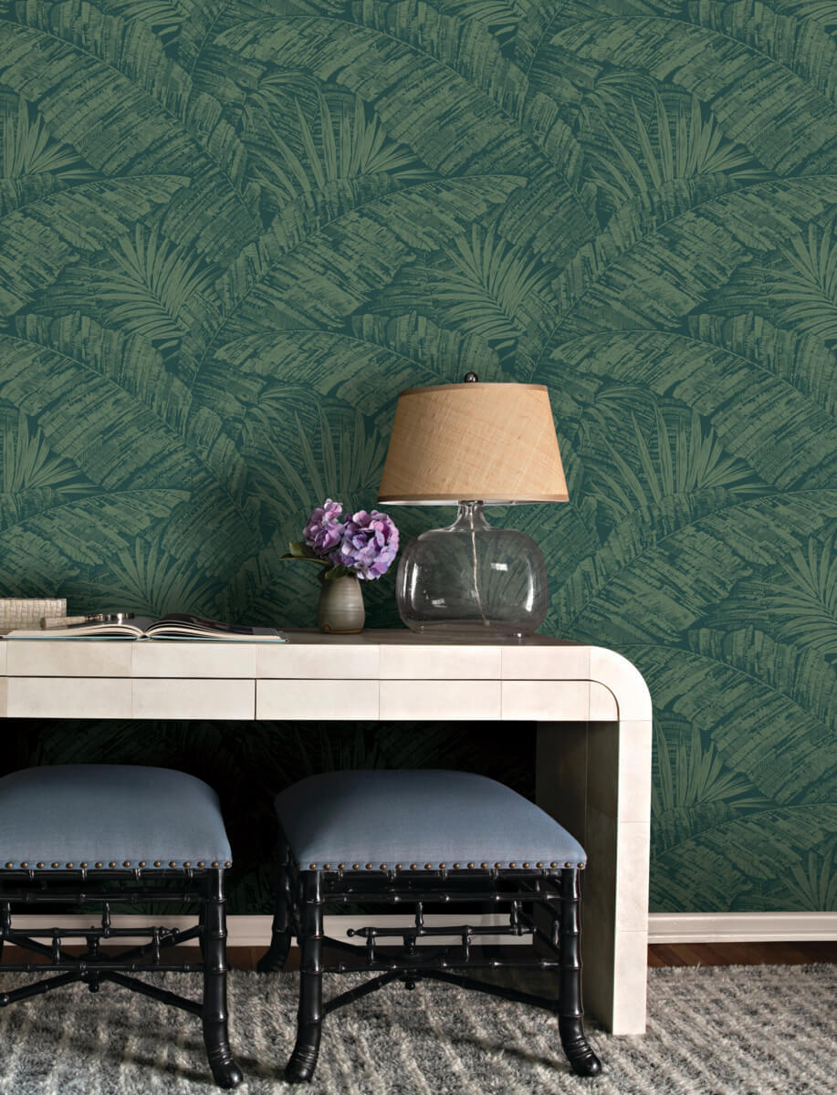 Palm Cove Toile Wallpaper