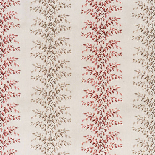 Rayures Datcha Fabric by Décors Barbares in Red & Beige