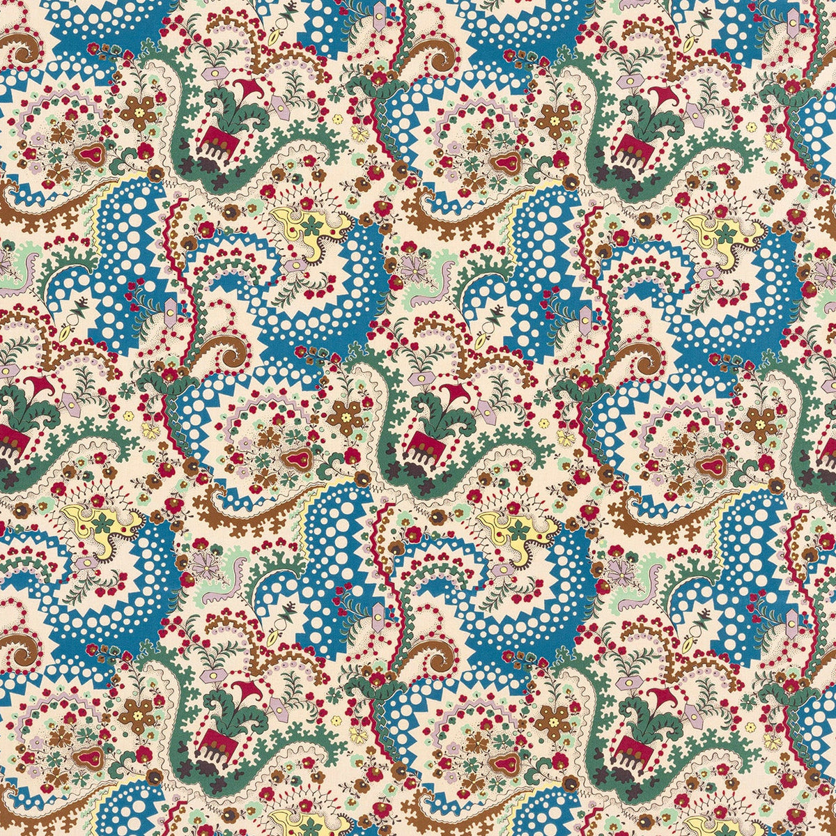 Rimski Fabric by Décors Barbares in Blue