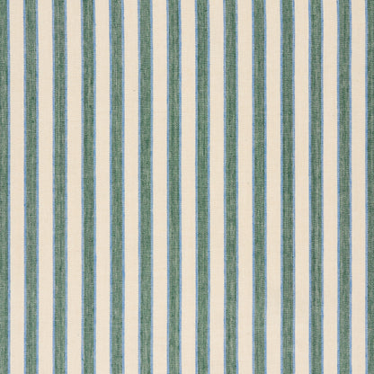 Standen Stripe Fabric by Vanrenen Hanbury in Leaf Green