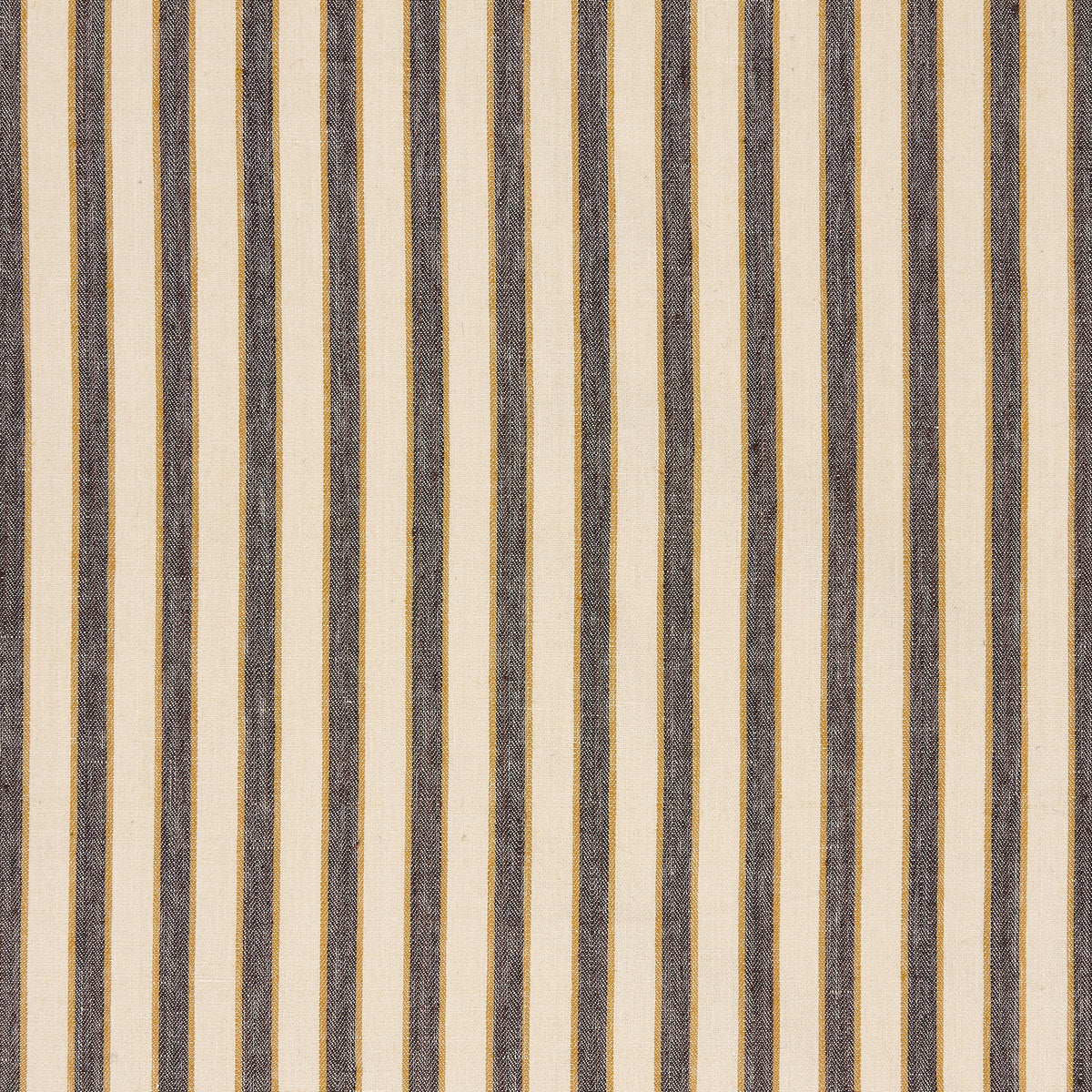 Standen Stripe Fabric by Vanrenen Hanbury in Tobacco