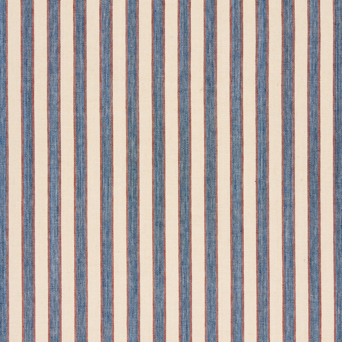 Standen Stripe Fabric by Vanrenen Hanbury in Denim