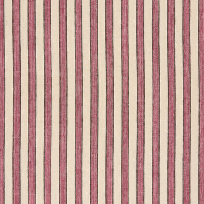 Standen Stripe Fabric by Vanrenen Hanbury in Raspberry