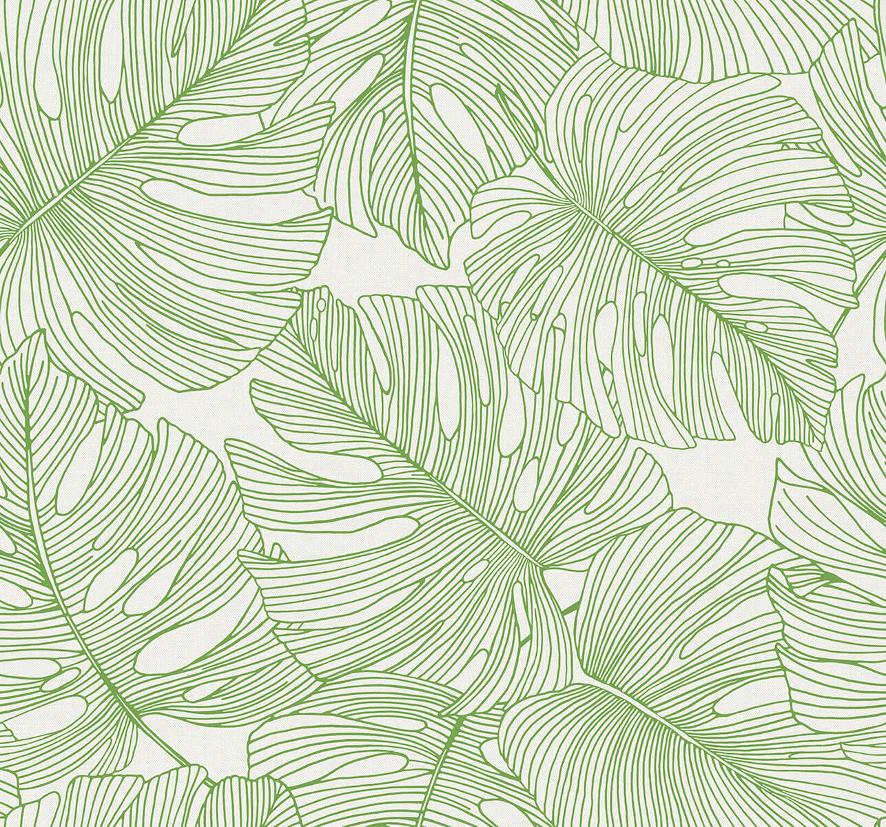 Seabrook Summer House Tarra Monstera Leaf Wallpaper - Hill Green
