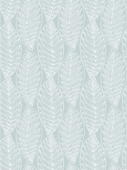 Seabrook Summer House Kira Leaf Husk Wallpaper - Cape Blue