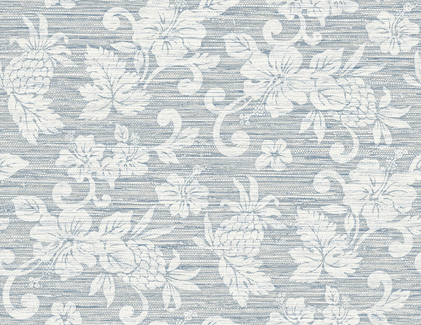 Seabrook Summer House Juno Island Floral Wallpaper - Fantasy Blue