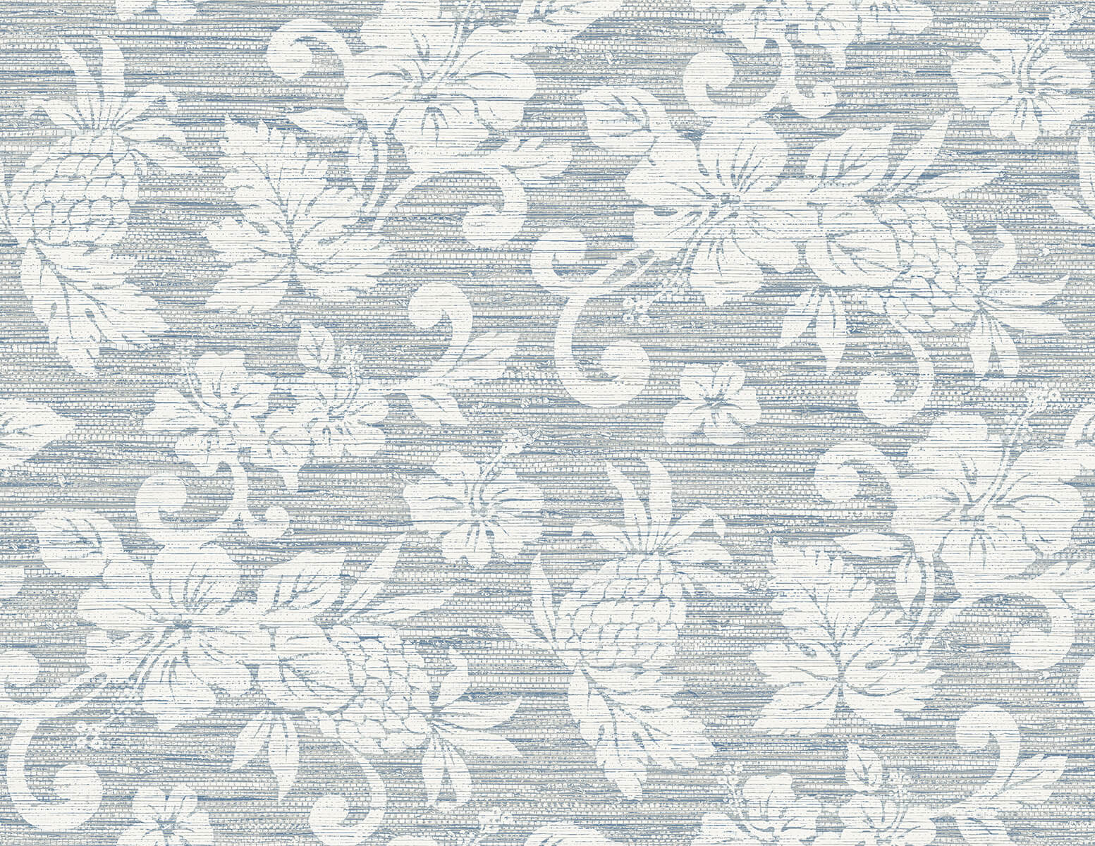 Seabrook Summer House Juno Island Floral Wallpaper - Fantasy Blue