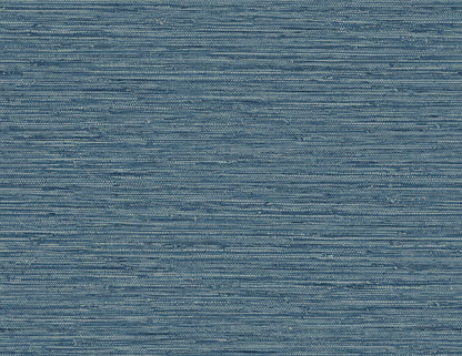 Seabrook Summer House Isla Faux Jute Wallpaper - Bay Blue