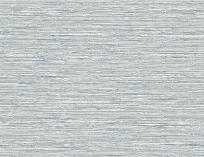 Seabrook Summer House Isla Faux Jute Wallpaper - Fantasy Blue