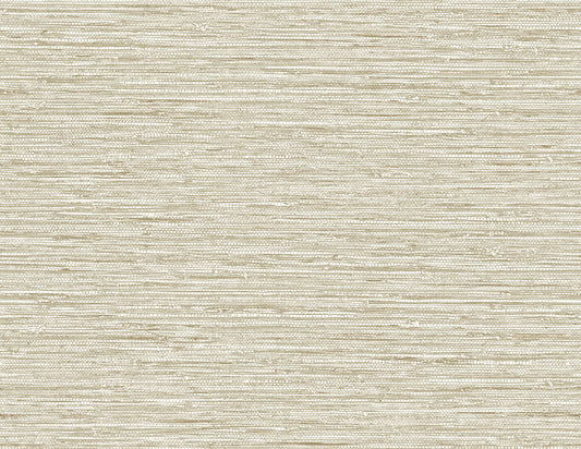 Seabrook Summer House Isla Faux Jute Wallpaper - Balanced Beige