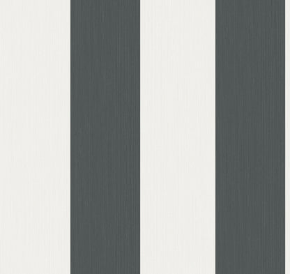 Seabrook Summer House Dylan Striped Stringcloth Wallpaper - Deep Grey