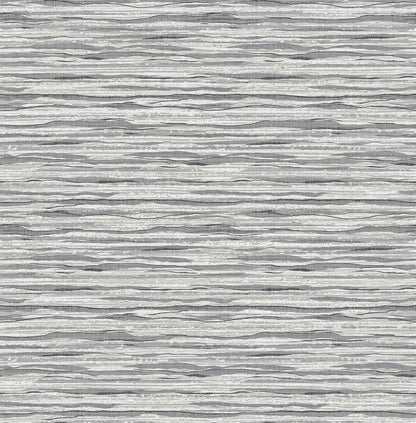 Seabrook Summer House Faux Stringcloth Wallpaper - Rainy day Surf