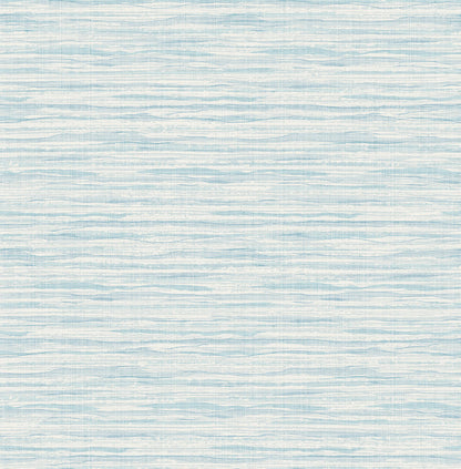 Seabrook Summer House Faux Stringcloth Wallpaper - Morning Surf