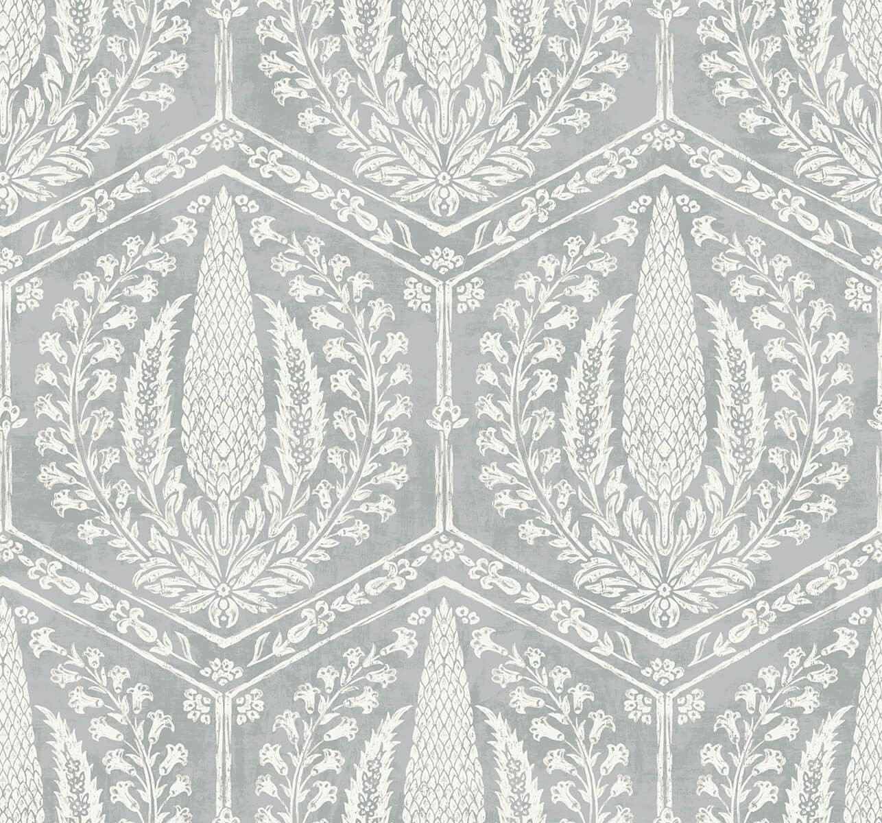 Seabrook Summer House Cyrus Harvest Wallpaper - Horizon Grey