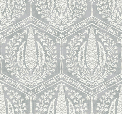 Seabrook Summer House Cyrus Harvest Wallpaper - Horizon Grey