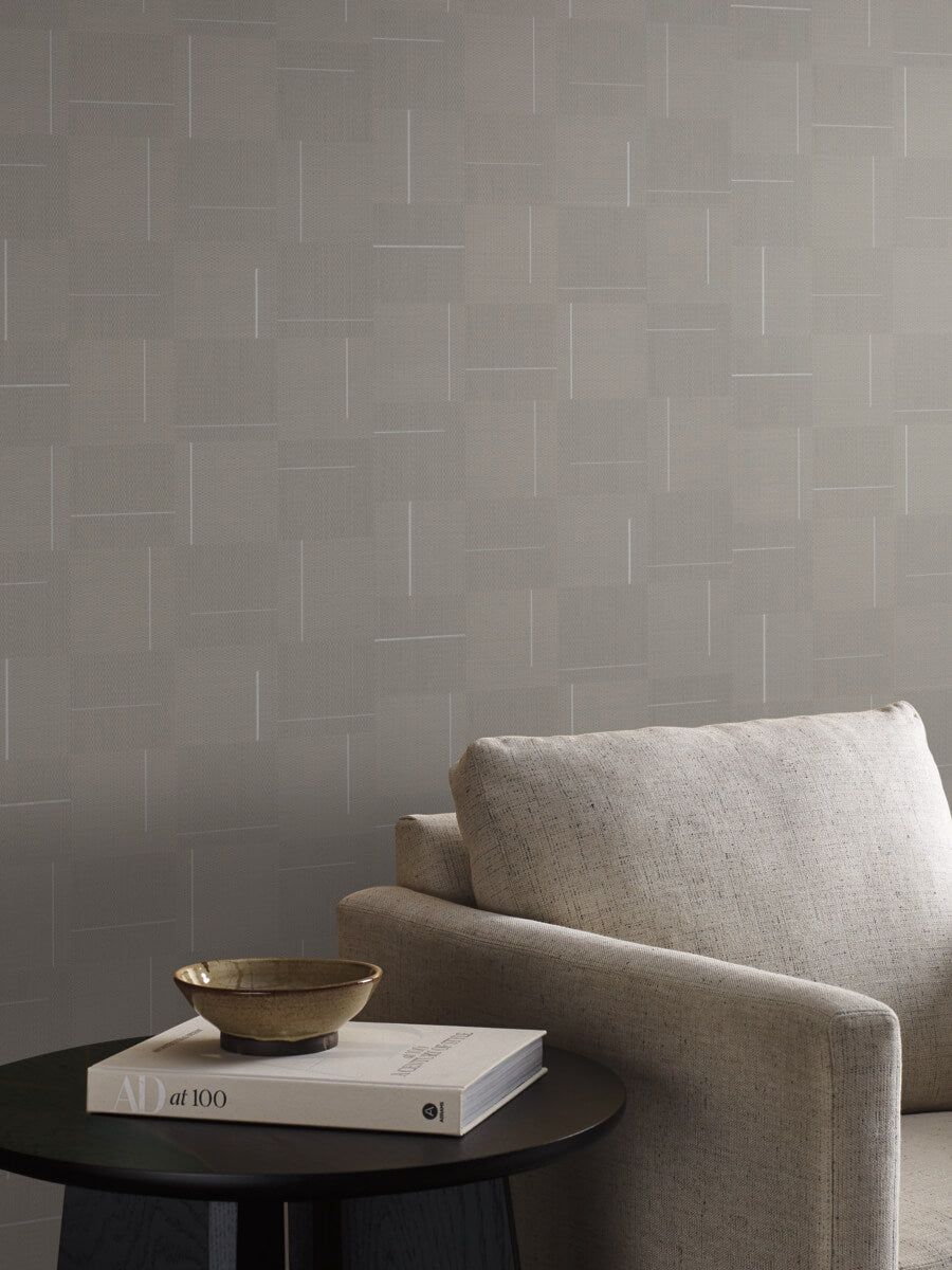 Geo Block Weave Wallpaper