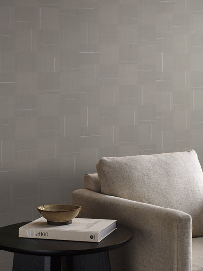 Geo Block Weave Wallpaper