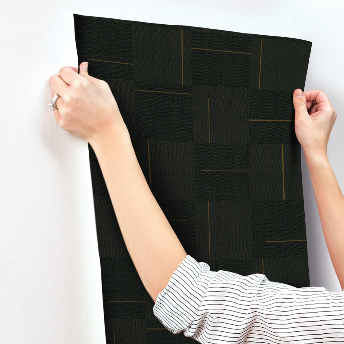 Geo Block Weave Wallpaper