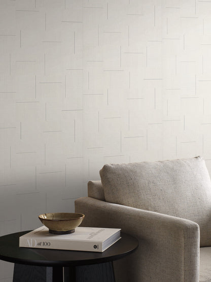 Geo Block Weave Wallpaper