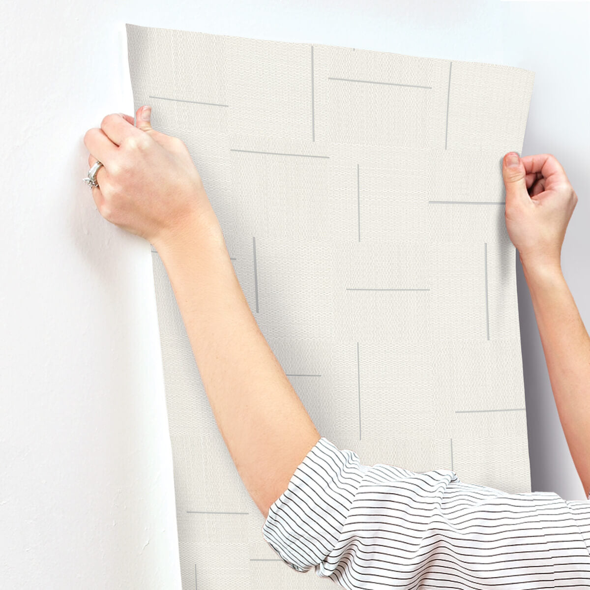 Geo Block Weave Wallpaper