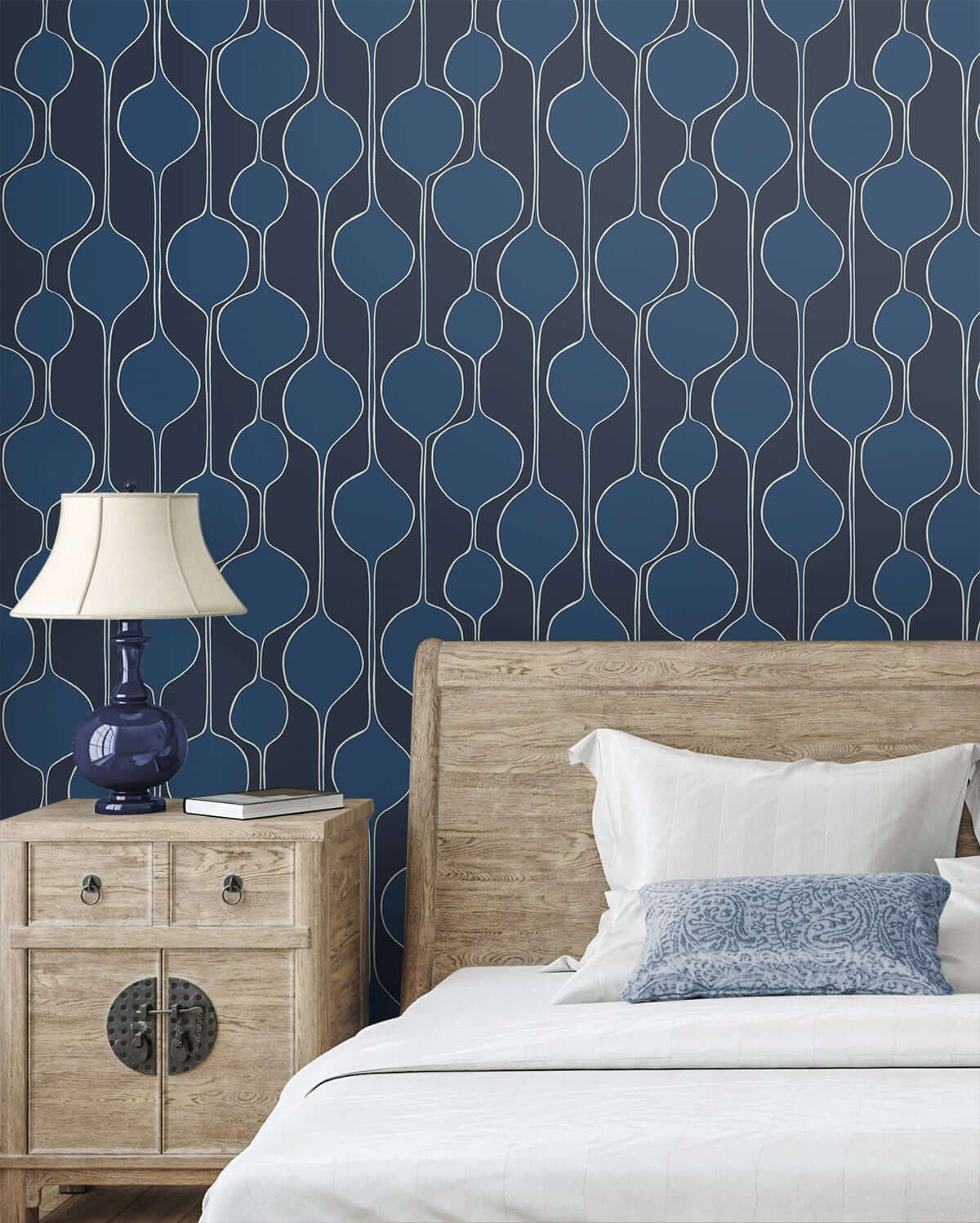 Seabrook The Simple Life Minimalist Geometric Wallpaper - Celtic Blue