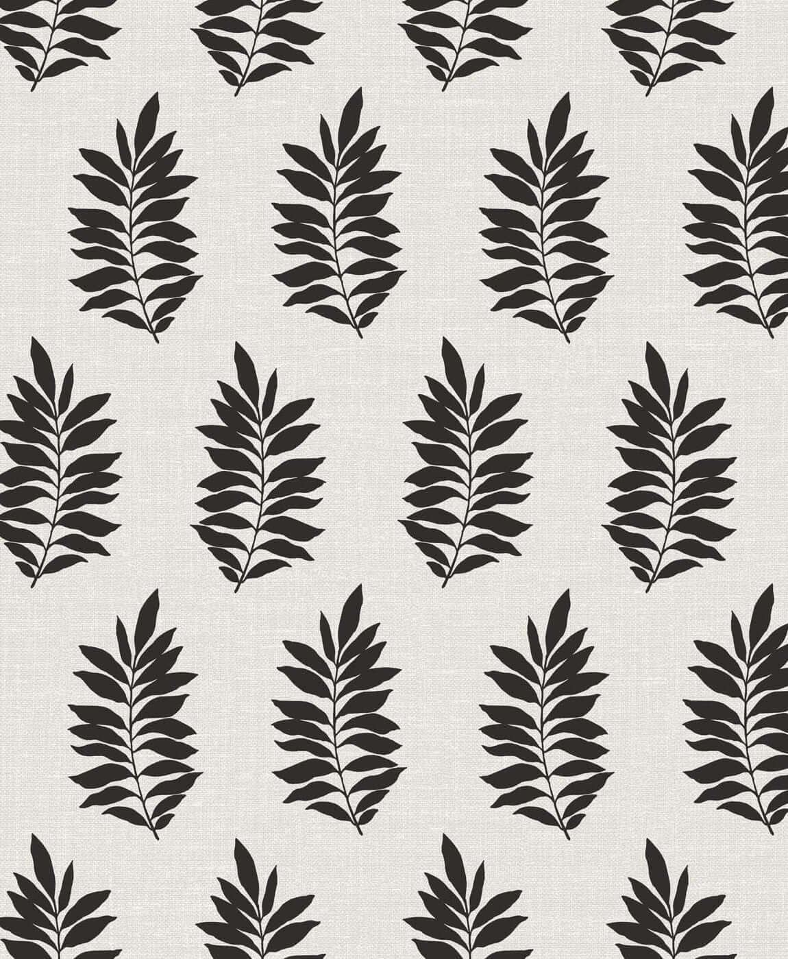 Seabrook The Simple Life Pinnate Silhouette Wallpaper - Onyx