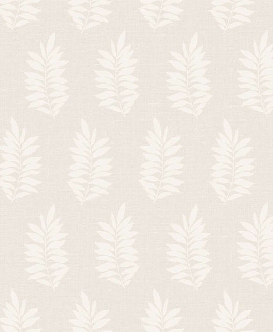 Seabrook The Simple Life Pinnate Silhouette Wallpaper - Almond