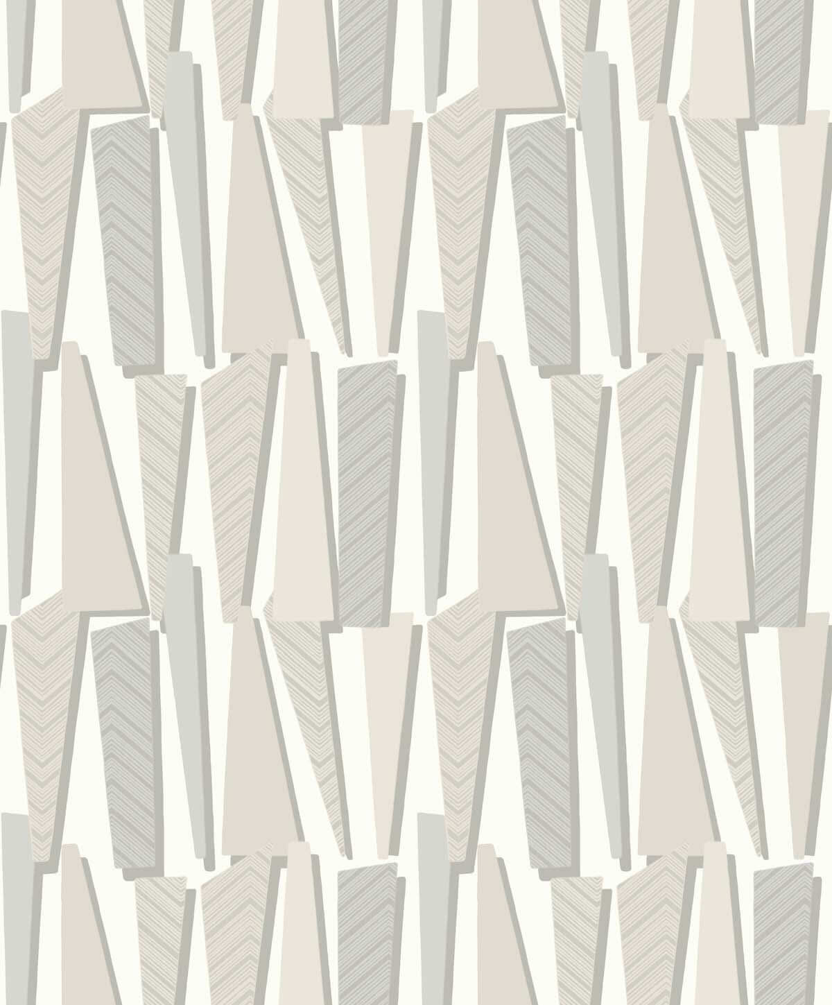 Seabrook The Simple Life Geometric Shadows Wallpaper - Linen
