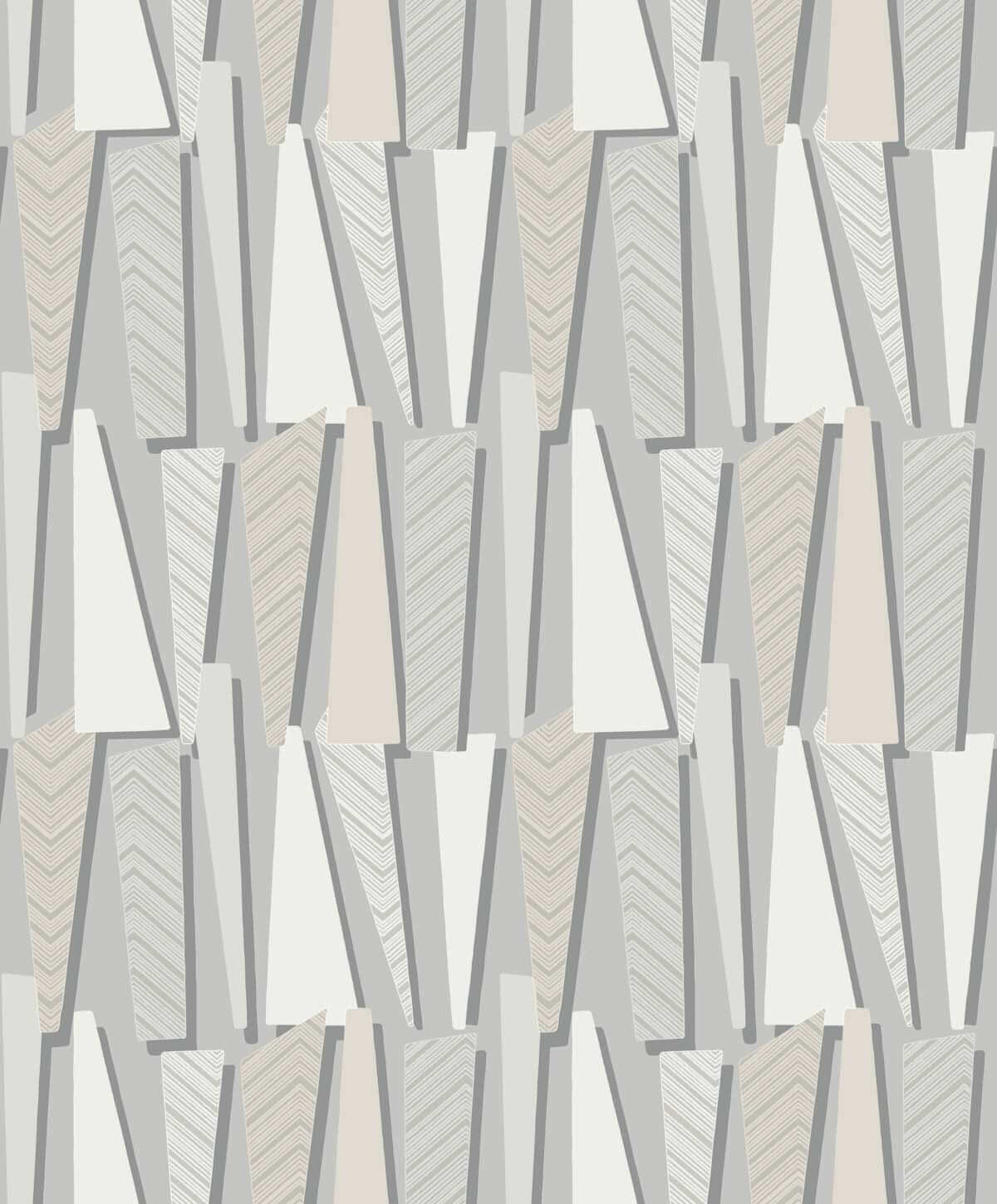 Seabrook The Simple Life Geometric Shadows Wallpaper - Stone