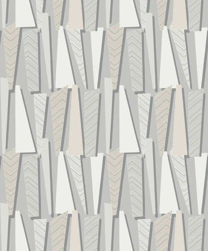 Seabrook The Simple Life Geometric Shadows Wallpaper - Stone