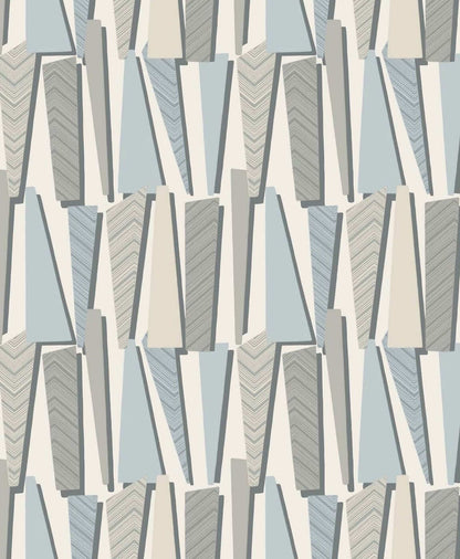 Seabrook The Simple Life Geometric Shadows Wallpaper - Aquamarine